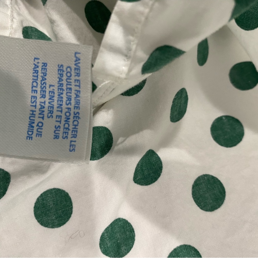 Boden long sleeve button down shirt, dark green polka dot . - Picture 5 of 5
